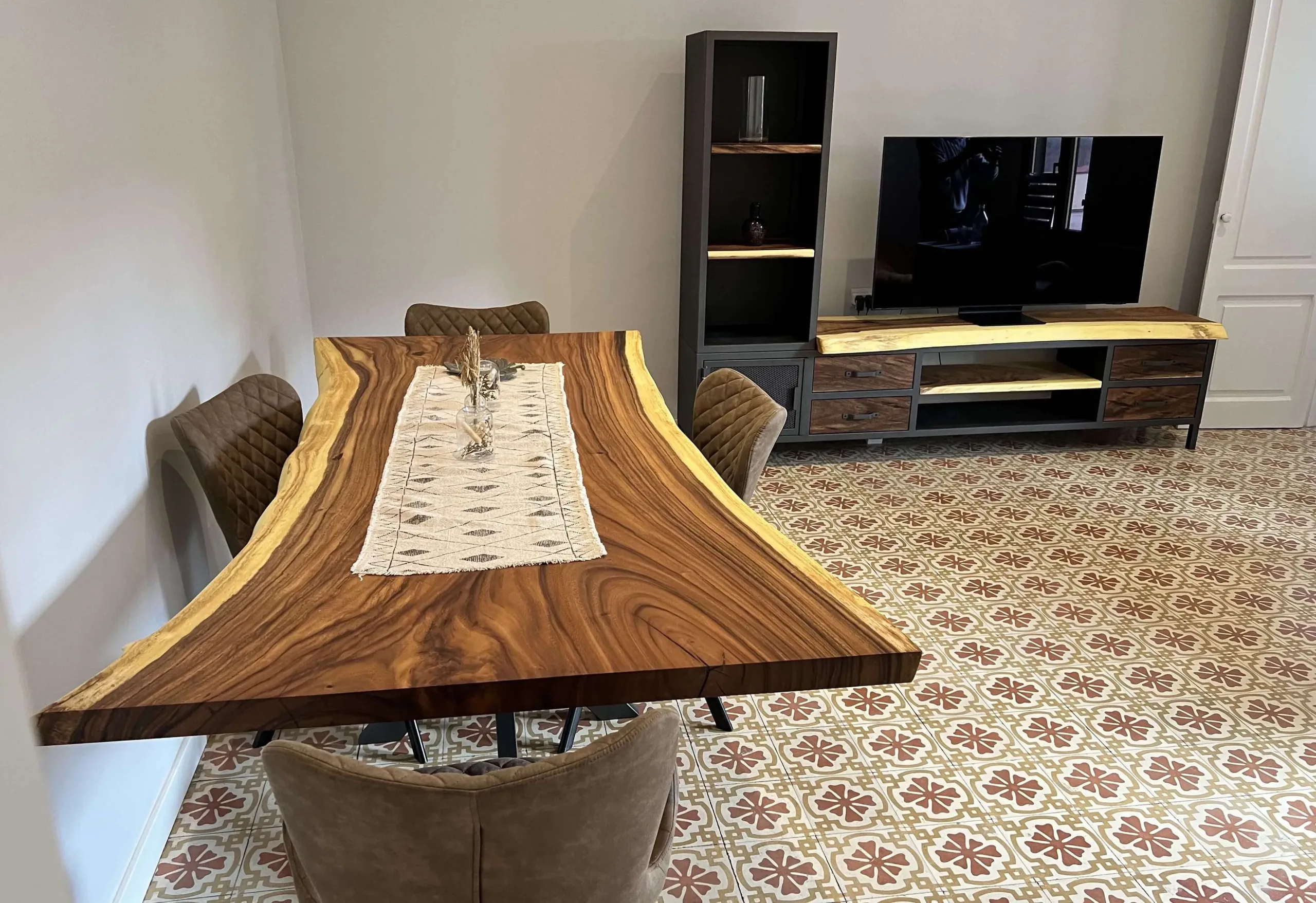 Mesa madera tropical industrial Ismael