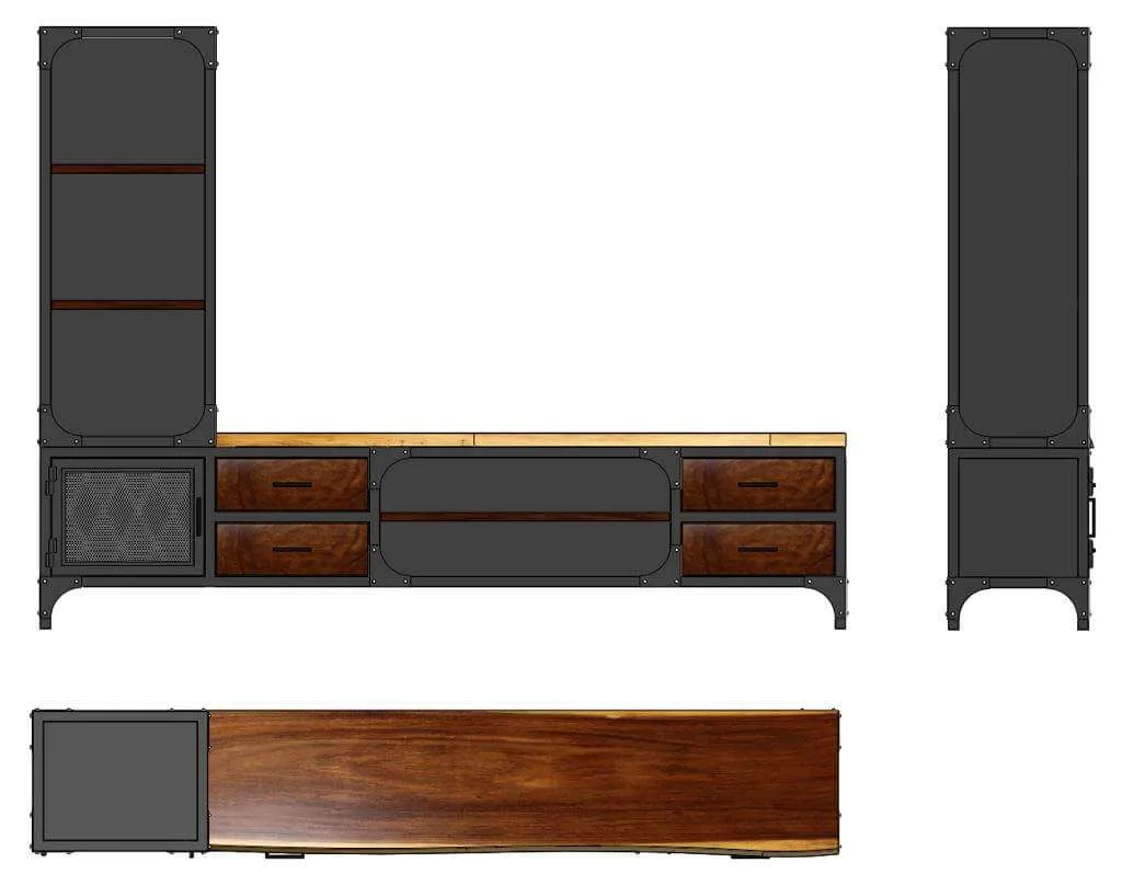 Mueble TV con columna