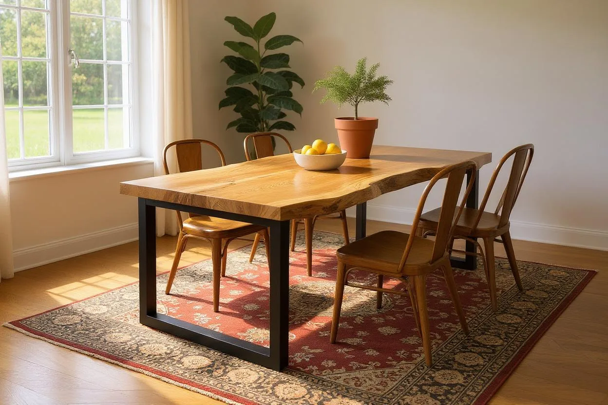 Mesa de comedor de roble macizo | Cintia