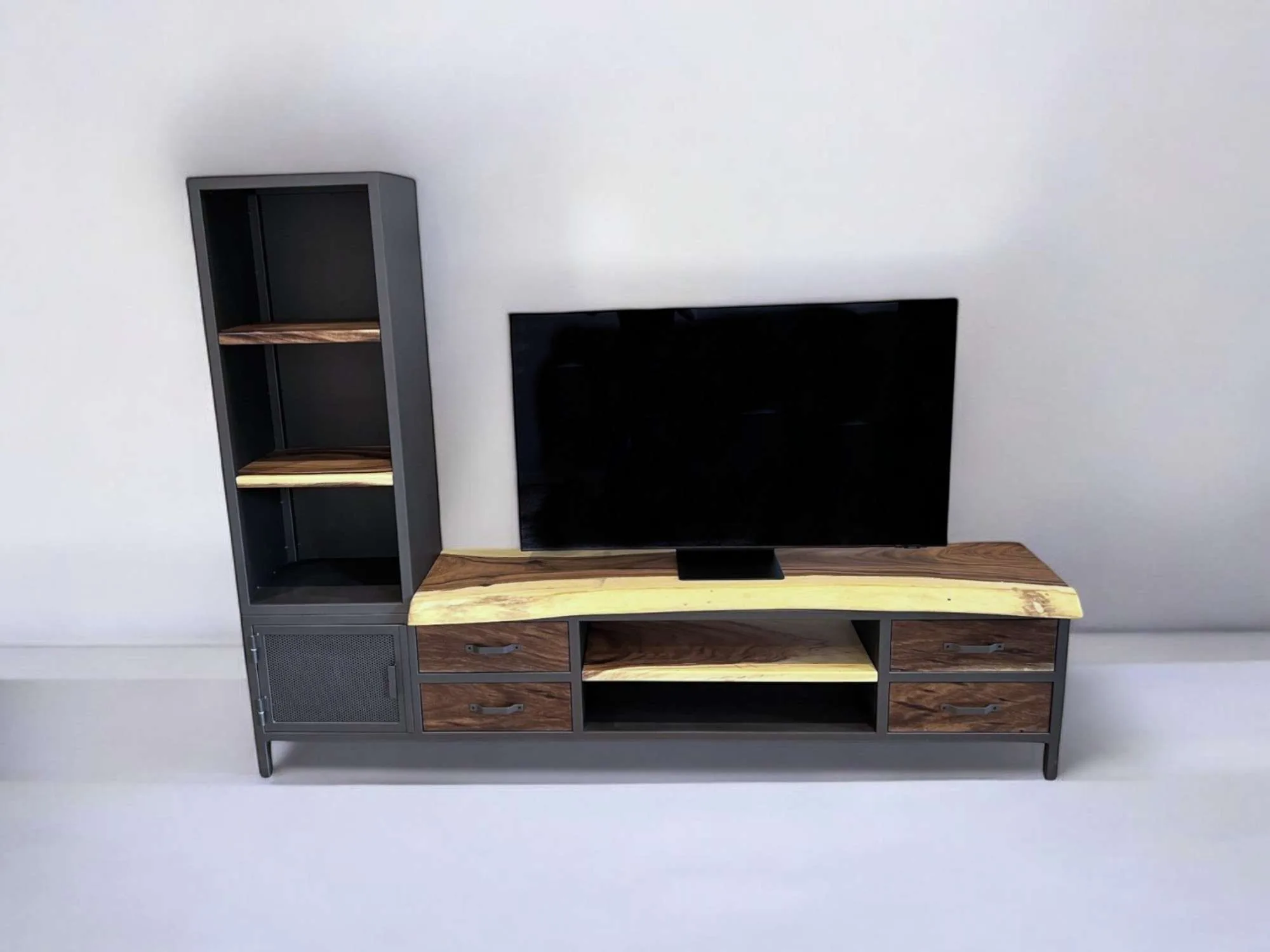 Mueble madera y hierro